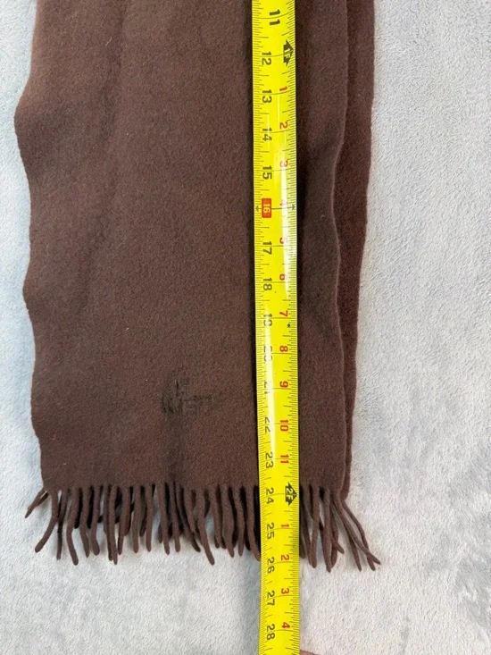 Fendi Brown Wool Scarf 48" Yellow Black Fendi Tag - Picture 6 of 6